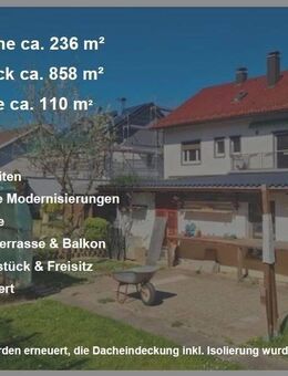 Mehrfamilien- und Generationenhaus / beste Lage und modernisiert - Kuppenheim