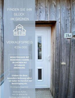 Charmantes Zuhause im Grünen - 2 Zimmer Wohnung für Singles & Paare - Steinburg