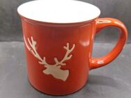 Tasse Schweden 9cm hoch 8cm breit Tasse mit Elch Becher Kaffeetasse rot Teetasse - Essen