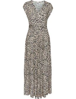 Buffalo Maxikleid (mit Bindegürtel) mit Alloverdruck, Sommerkleid mit Taschen, Strandkleid