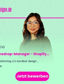 Onlineshop-Manager (w/m/d) - Shopify - Köln