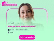 Bildungs- oder Gesundheitswissenschaftlerin / Wissenschaftler (d/w/m) Institut für Hygiene "Aktion Saubere Hände" - Berlin