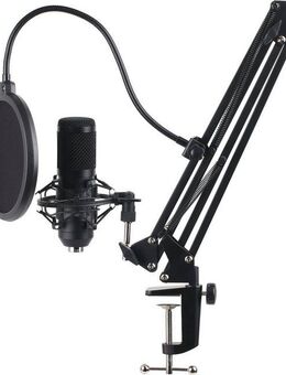 Hyrican Mikrofon USB Streaming Mikrofon Set ST-SM50 mit Mikrofonarm, Spinne & Popschutz