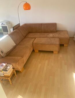 Ecksofa beige/braun - Mannheim