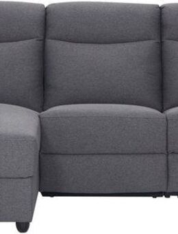 Home affaire Ecksofa BRIONNE, L-Form, 255cm, manuelle u. elektrische Funktion (USB A/C), Liegefunktion, Stauraum, Federkernpolsterung, Webstoff