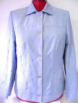 Elegante Jacke Blazer Gr. 38 - mit viel Stickerei - hellblau / flieder - NEU - Biebesheim (Rhein)
