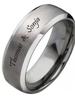Damenring Wolframring DW115 mit außengravur - Aholming