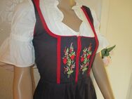 NEUw * ORIGINAL * Granny * VINTAGE * Nostalgie * Brauchtum * Folklore * Trachten * Stickerei * Volks- Oktoberfest * Dirndl- Kleid "SKANDAL" Gr. 34/ XS * dunkel- blau * rot * bunt * - Riedlingen