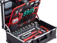 meister Werkzeugset Werkzeugtrolley, (238-tlg), Qualitätswerkzeug von Knipex und Wera, Rollen und Teleskophandgriff
