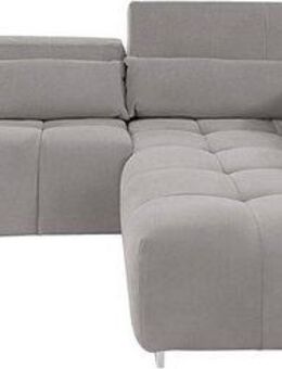 COTTA Ecksofa Orion L-Form, mit Kopfteilverstellung & 5 Nierenkissen