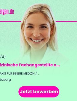 Medizinische Fachangestellte oder Pharmazeutisch-kaufmännische Angestellte (m/w/d) - Würzburg