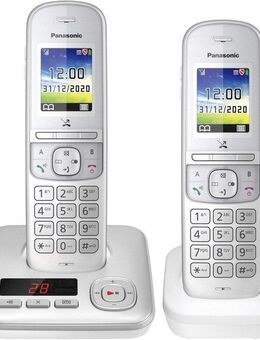Panasonic KX-TGH722 Duo Schnurloses DECT-Telefon (Mobilteile: 2, mit Anrufbeantworter)