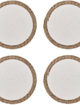 Zeller Present Platzset, (Set, 4-St), Wasserhyazinthe, Ø 38 cm