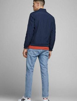 Jack & Jones Bomberjacke JJERUSH mit geripptem Kragen und Taschen unifarben, modisch, regular fit, Polyester, Rundhals