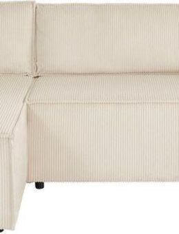 OTTO home Ecksofa CASSI, 241cm, L-Form, Schlafsofa, Dauerschläfer, Boxspringfederung, Schlaffunktion (133/200),Bettkasten, Recamiere links/rechts, Cord