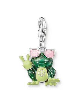 THOMAS SABO Charm-Einhänger Frosch-Optik mit Sonnenbrille bunt, mit Zirkonia (synth)
