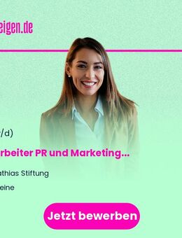 Mitarbeiter PR und Marketing (w/m/d) - Rheine