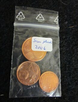 San Marino 2006 1 + 2 + 5 Cent-Münzen- 2006 - uncirkuliert - - Mahlberg