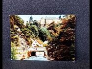 Postkarte-Monschau in der Eifel. Burgau und JHB. -gelaufen. - Nörvenich