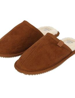 Apollo Pantoffel (2-tlg) aus Wildlederimitat mit Gummisohle
