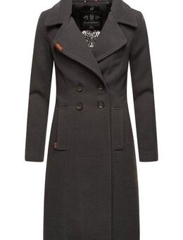 Navahoo Wintermantel Wooly edler Damen Trenchcoat in Wollmantel-Optik