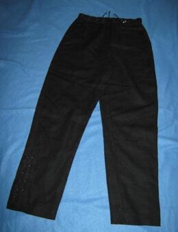 NEU * Edel * ausgefallen * Original VINTAGE * Leinen * Hose "BIBA by ESCADA" Gr. 34/ XS, 0 * schwarz * Gothic * - Riedlingen