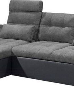 ED EXCITING DESIGN Ecksofa Jakarta L-Form, mit Bettfunktion, Armteilverstellung, Kopfstützen & 2 Nierenkissen