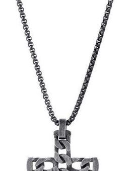 Firetti Kette mit Anhänger Schmuck Geschenk Edelstahl Halsschmuck Halskette Cross Kreuz