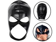 Gesichtsmaske Schwarz Maske Fetisch Naßlook Wetlook Lederoptik BDSM Elastisch 13,90 €* - Villingen-Schwenningen