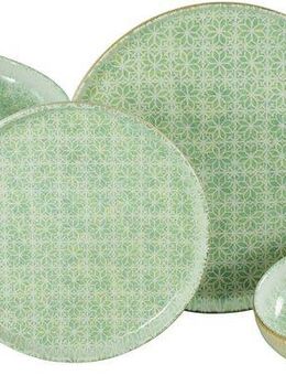 CreaTable Teller-Set Uno Emiliana, Tellerset 12-tlg (12-tlg), 4 Personen, Steinzeug, Shabby Look, Vintage Style