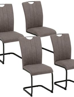 Home affaire Freischwinger Napoli (Set, 4 St), Vintage-Mikrofaser Bezug, Belastbarkeit bis 130kg, im 2er oder 4er Set
