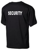 Dienstkleidung T-Shirt, schwarz, "Security", bedruckt NEU S-5XL in 04703