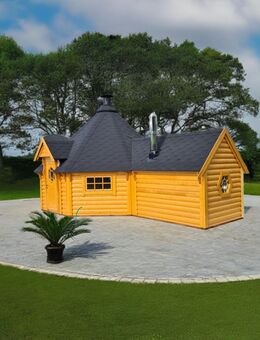 Grillkota Saunakota 16.5m² KOTA 250cm Anbau Grillanlage Fichte - Rietberg