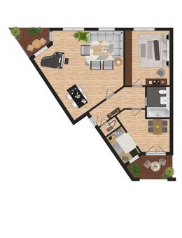 Großzügige 2,5-Zimmer-Wohnung mit 2 Balkonen, Burger Ihletal (J.-Brahms 26-36) - Burg (Sachsen-Anhalt)