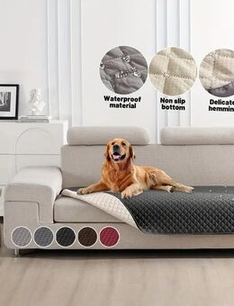 Wasserdichter & Rutschfester Hundebettbezug Ideal als Matratzenbezug, Haustierdecke, Möbel-/Couchschutz 75x180cm schwarz - Ingolstadt