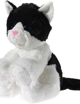 Heunec® Kuscheltier Glitter Kitty Katzenbaby Schwarz-Weiß, 24 cm