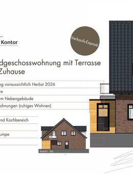 Moderne Erdgeschosswohnung mit Terrasse in ruhiger, zentraler Lage von Weener - Weener
