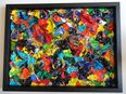 Gegenwartskunst,zeitgenössisches Kunstwerk im Bilderrahmen hinter Glas,Maße ca. 84,5 x 64,5 x 4 cm,Gewicht 8 kg in 47137