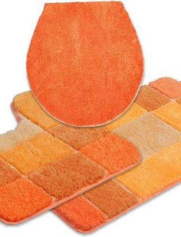 my home Badematte Pia, Höhe 20 mm, rutschhemmend beschichtet, fußbodenheizungsgeeignet, schnell trocknend, strapazierfähig, Polyester, rechteckig, 3-tlg. Stand-WC Set, Badteppich, karierte Badematten, rechteckig, rund & als 3-tlg. Set