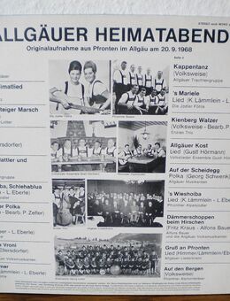 Allgäuer Heimatabend-Vinyl-LP,Isarton,1968,Rar ! - Linnich