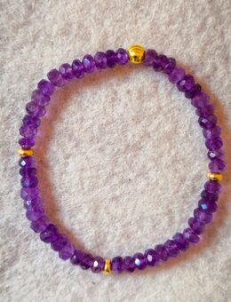 Amethyst Armband fac. 5,5 mm, 19 - 19,5 cm, neu - Altenkirchen (Rheinland-Pfalz)
