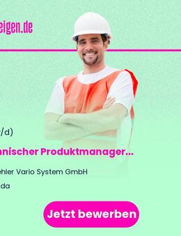 Technischer Produktmanager (m/w/d) - Fulda