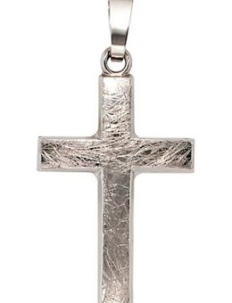 JOBO Kreuzanhänger Anhänger Kreuz, 375 Weißgold