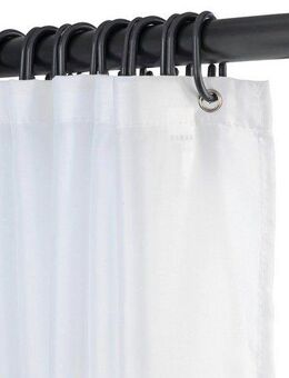 WENKO Duschvorhangstange Luz, Ø 280 mm, ausziehbar, ohne Bohren, geklemmt, Aluminium, Kunststoff, ohne bohren, 70 - 115 cm, aus rostfreiem Aluminium