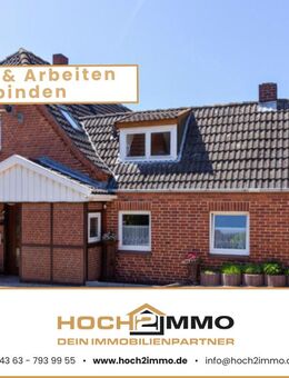 Wohnen & Arbeiten verbinden! DHH mit Werkstatt in schöner Lage - Süsel