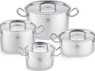 Fissler Topf-Set Original-Profi Collection® Retro, Edelstahl 18/10 (Set, 8-tlg., 3 Kochtöpfe,1 Bratentopf, 4 Metalldeckel), Limited Edition, Made in Germany