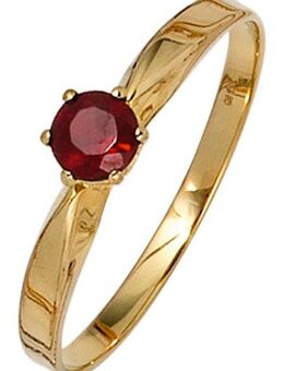 JOBO Goldring, 585 Gold mit Granat