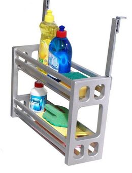Ruco Türregal, Aluminium/Kunststoff, ideal für Spülutensilien
