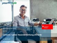 Leiterin / Leiter Hausvermittlung (m/w/d) - Herford (Hansestadt)