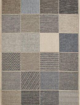 Andiamo Teppich Clyde 2, rechteckig, Höhe: 5 mm, Flachgewebe, Patchwork Design, In- und Outdoor geeignet, Wohnzimmer